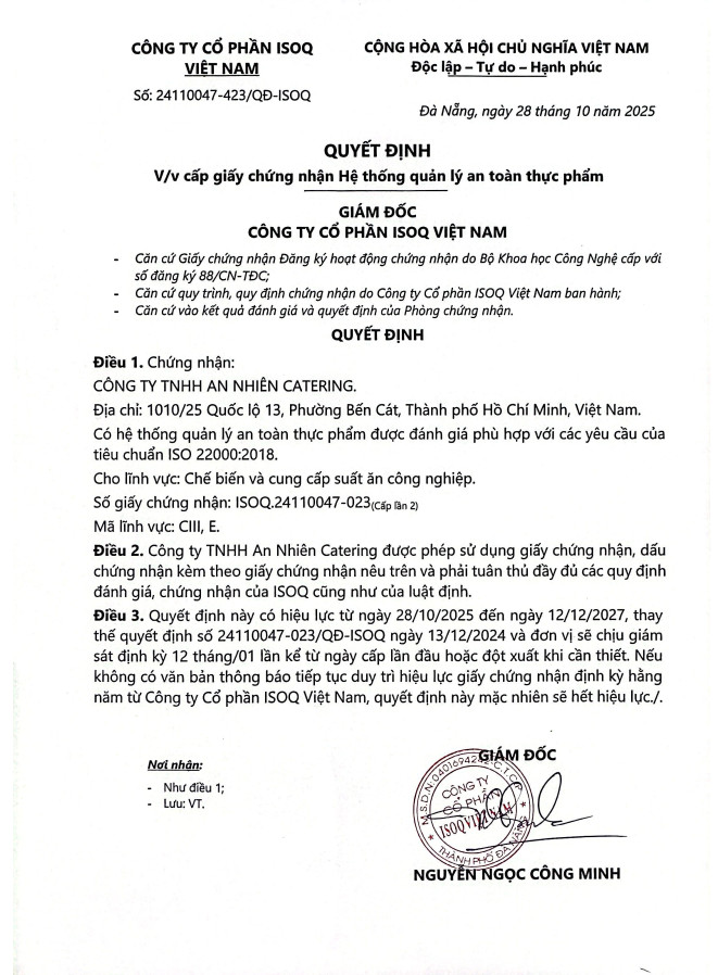 Bếp ăn công nghiệp An Nhiên