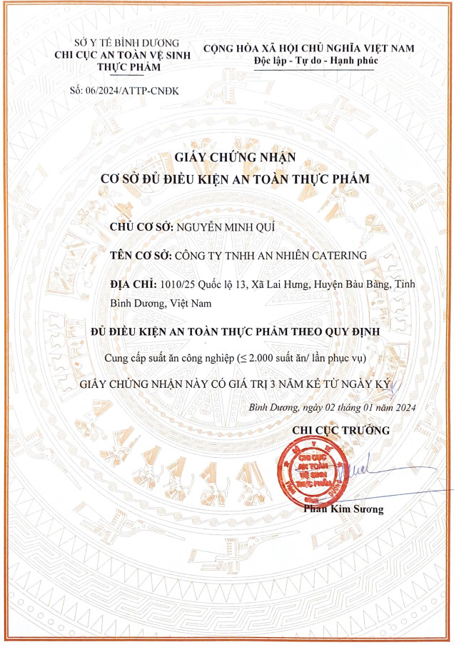 Phục vụ suất ăn tại chỗ